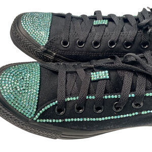 Women's size 9 Custom-beaded Converse Chuck Taylor All Star low top sneakers